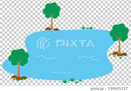 illustration of lake or river 130435137