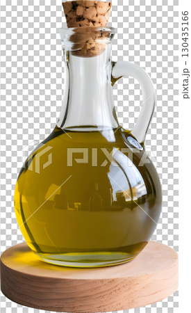 Fresh Olive Oil in Glass Bottle Healthy Cooking Ingredient 130435166