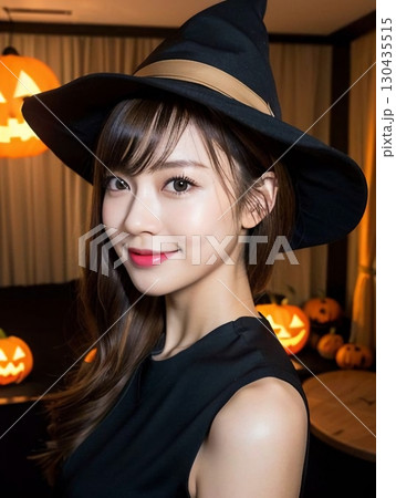 ハロウィンパーティーを楽しむ女性 130435515