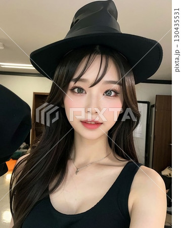 帽子をかぶった女性 帽子をかぶった女性 130435531