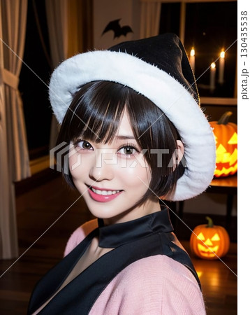 ハロウィンパーティーを楽しむ女性 130435538