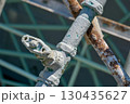 Old water valve,rusty faucet.A pile of scrap iron 130435627