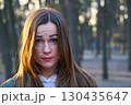 Young nice woman with upset expression,sadness 130435647