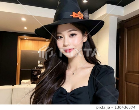 ハロウィンコスプレをしている女性 130436374