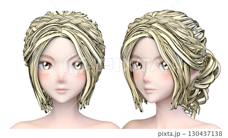 女性の顔アップ 130437138