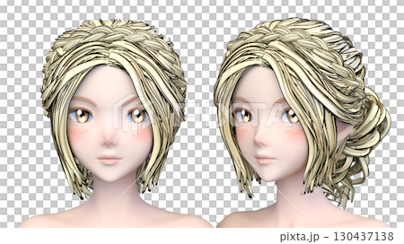 女性の顔アップ 130437138