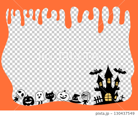 かわいいハロウィンのフレーム かわいいハロウィンのフレーム 130437549