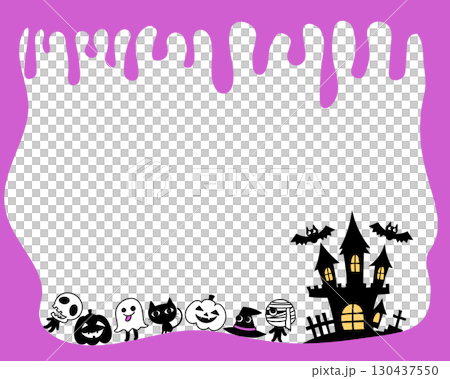 Cute halloween frame 130437550