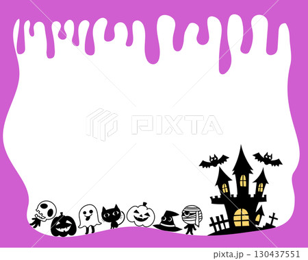 かわいいハロウィンのフレーム かわいいハロウィンのフレーム 130437551