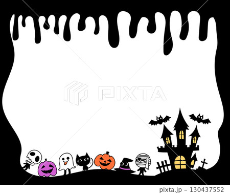かわいいハロウィンのフレーム かわいいハロウィンのフレーム 130437552