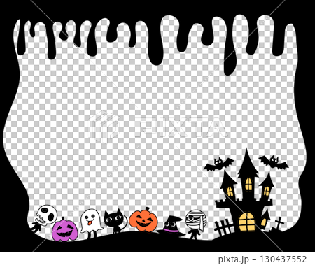 かわいいハロウィンのフレーム かわいいハロウィンのフレーム 130437552