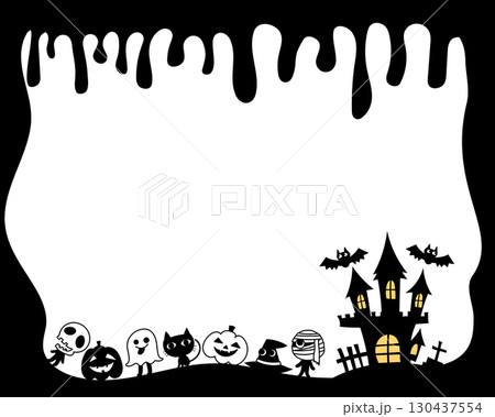 かわいいハロウィンのフレーム かわいいハロウィンのフレーム 130437554