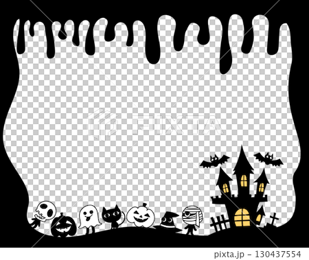 かわいいハロウィンのフレーム かわいいハロウィンのフレーム 130437554
