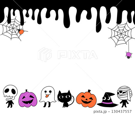 かわいいハロウィンのフレーム かわいいハロウィンのフレーム 130437557