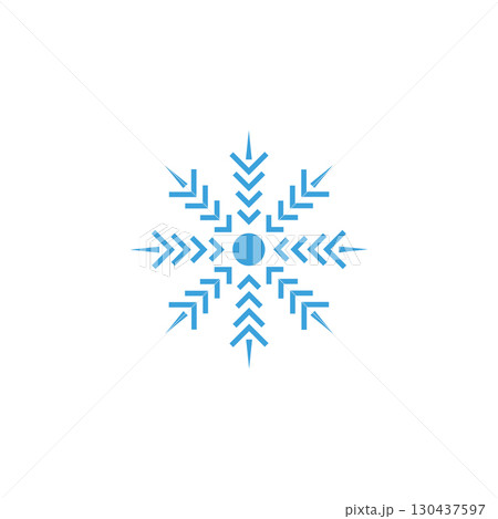 Christmas Snowflakes design Winter snow icon 130437597