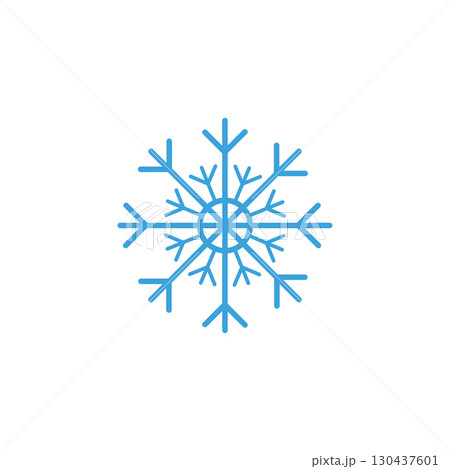 Christmas Snowflakes design Winter snow icon 130437601