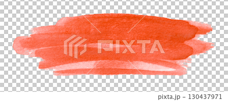 red watercolor background. Artistic hand paint. Isolated on transparent background. 130437971