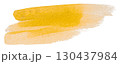 yellow watercolor background. Artistic hand paint. Isolated on transparent background. 130437984