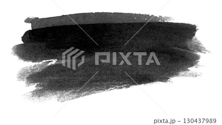 black watercolor background. Artistic hand paint. Isolated on transparent background. black watercolor background. Artistic hand paint. Isolated on transparent background. 130437989