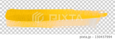 yellow watercolor background. Artistic hand paint. Isolated on transparent background. 130437994