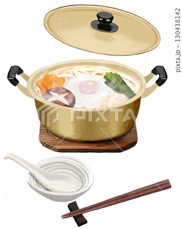 鍋焼きうどん（両手鍋）カトラリー付き 130438142