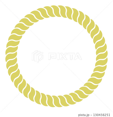 しめ縄のシンプルなフレームイラスト 130438251