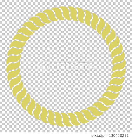 しめ縄のシンプルなフレームイラスト 130438251