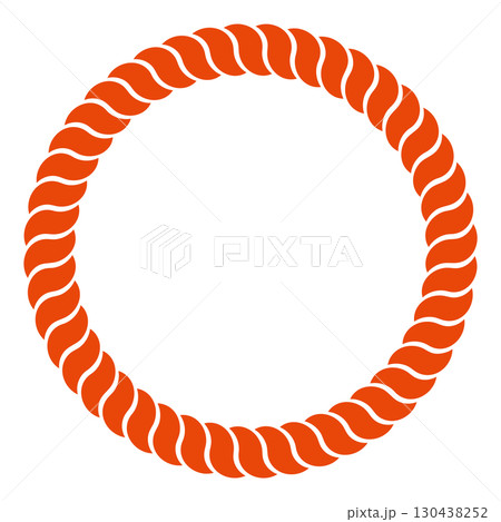 しめ縄のシンプルなフレームイラスト 130438252