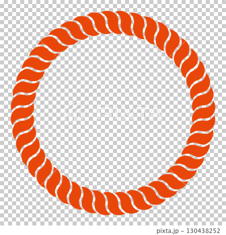 しめ縄のシンプルなフレームイラスト 130438252