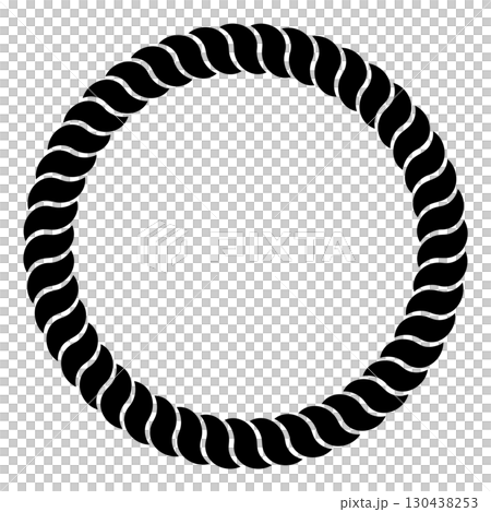 しめ縄のシンプルなフレームイラスト 130438253