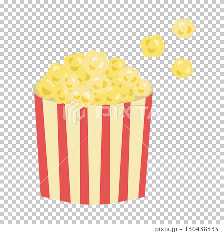 ポップコーン（バター）　イラスト 130438335
