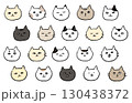 猫の顔イラスト 130438372