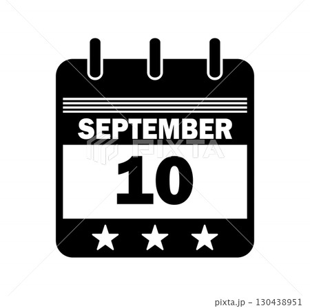 September 10 Calendar Date Icon. 130438951