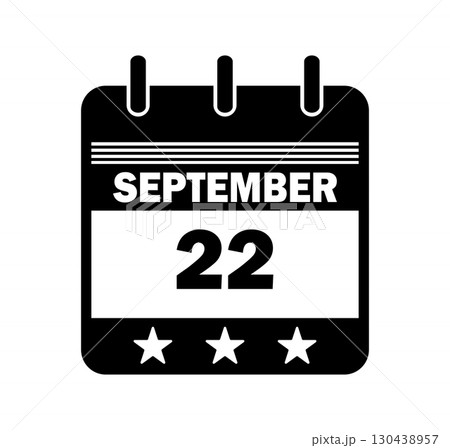 September 22 Calendar Date Iconのイラスト素材 [130438957] - PIXTA