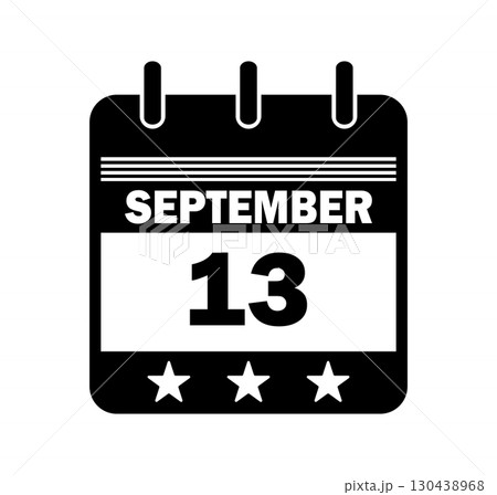 September 13 Calendar Date Icon 130438968