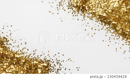 金の粒子が飛び散る抽象的な背景 130439428