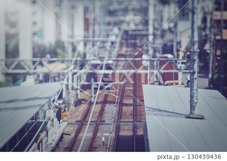 電車の線路風景 電車の線路風景 130439436