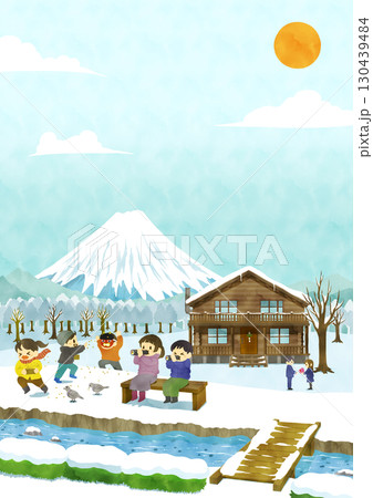 2月_富士山と節分 130439484