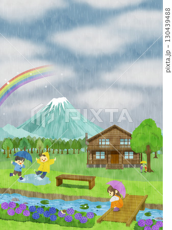 6月_富士山と梅雨 6月_富士山と梅雨 130439488