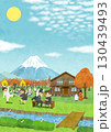 10月_富士山と運動会 130439493