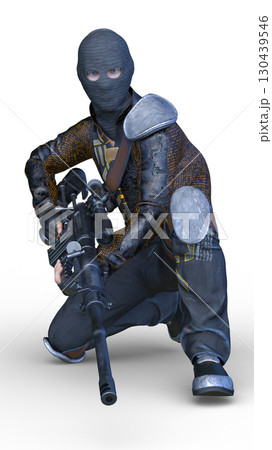 覆面をした兵士 130439546