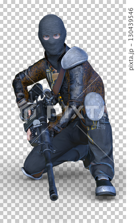 覆面をした兵士 130439546