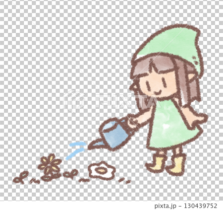 矮人澆花的插圖 矮人澆花的插圖 130439752