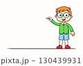 Cool young guy pointing with his hand.Place for text 130439931