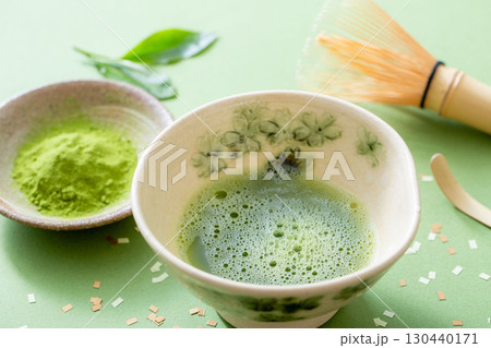 抹茶イメージ　背景素材 130440171