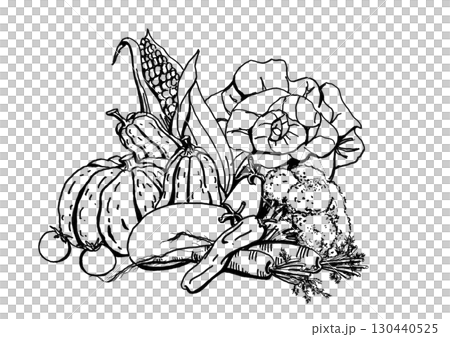 蔬菜_1 線條畫 130440525