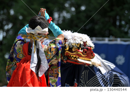 獅子舞　兵庫県市川町　甘地の獅子舞 130440544