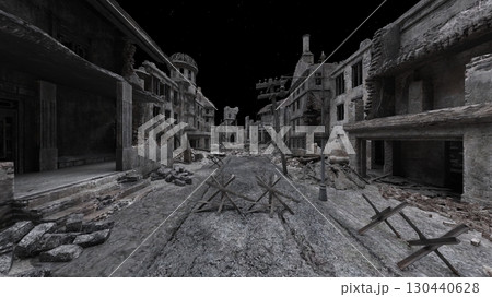 荒廃した街の風景 130440628