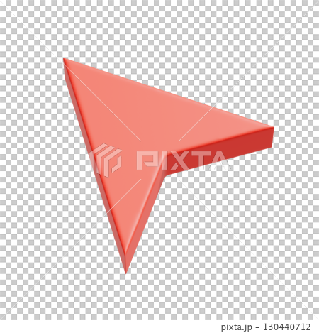 マウスクリックする矢印の3Dアイコン 130440712