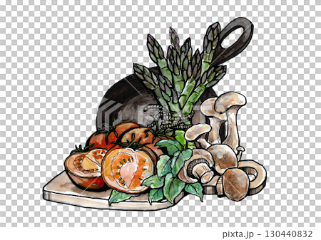 Vegetables and mushrooms 130440832